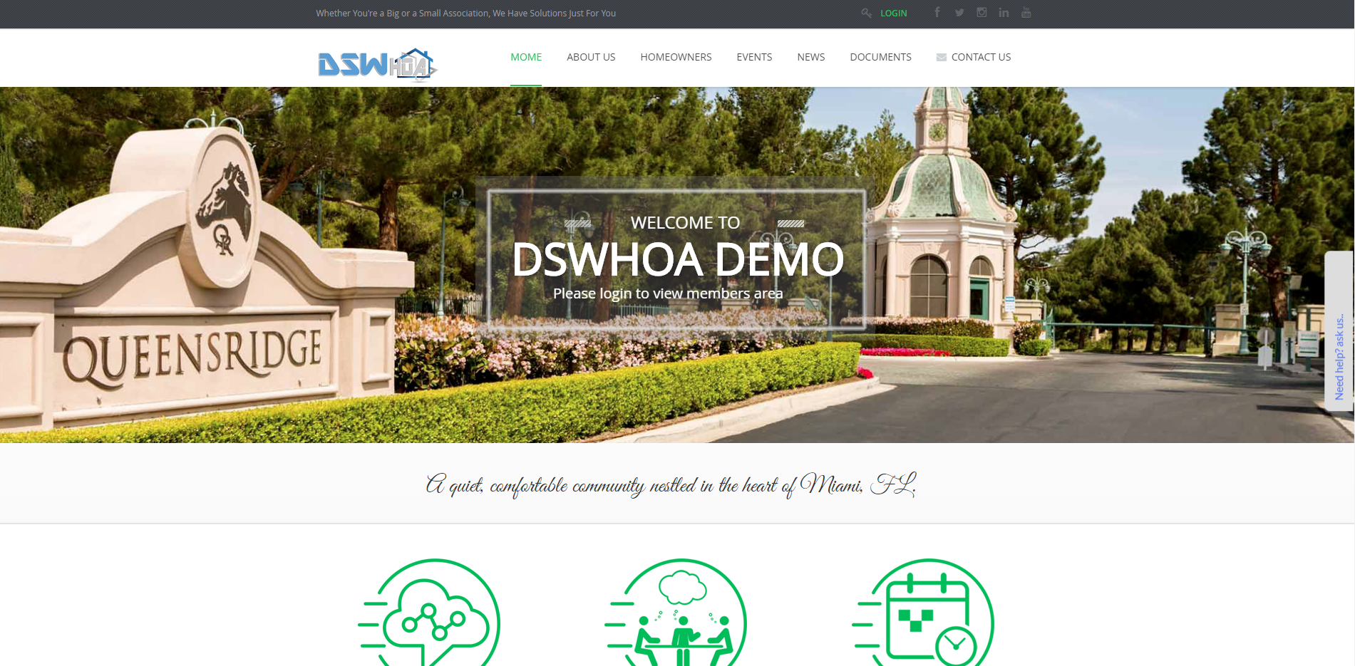DSWhoa Homeowner and Condo Association Demo Webiste 2